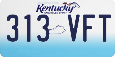 KY license plate 313VFT