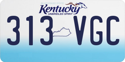 KY license plate 313VGC