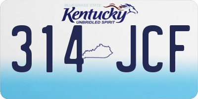 KY license plate 314JCF