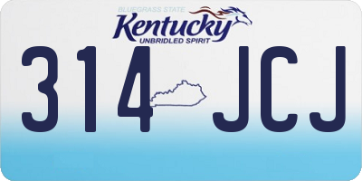 KY license plate 314JCJ