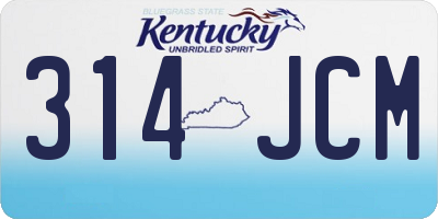 KY license plate 314JCM