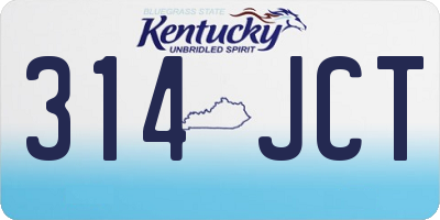 KY license plate 314JCT