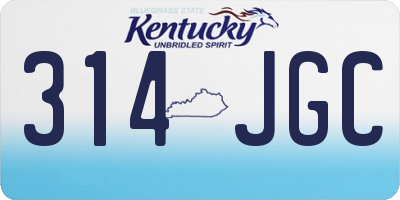 KY license plate 314JGC
