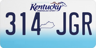 KY license plate 314JGR