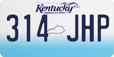 KY license plate 314JHP