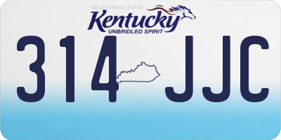 KY license plate 314JJC