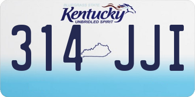 KY license plate 314JJI