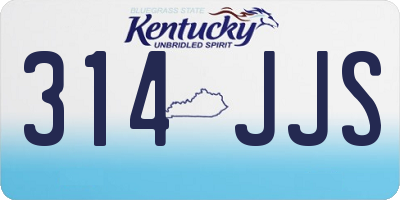 KY license plate 314JJS