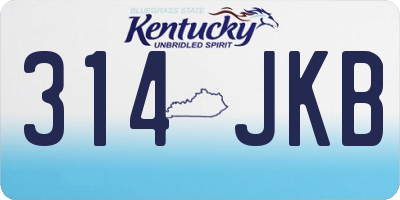 KY license plate 314JKB