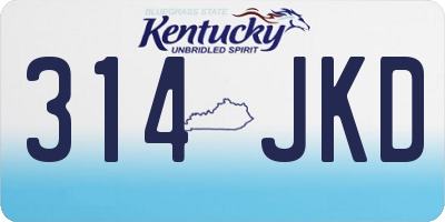 KY license plate 314JKD