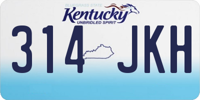 KY license plate 314JKH