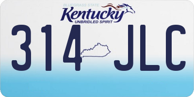 KY license plate 314JLC