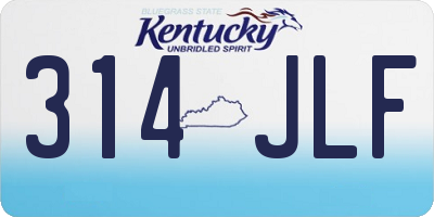 KY license plate 314JLF