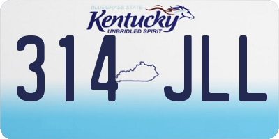 KY license plate 314JLL