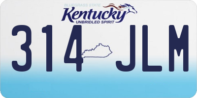 KY license plate 314JLM