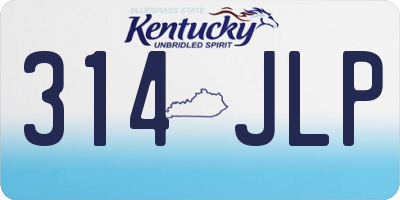 KY license plate 314JLP