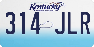 KY license plate 314JLR