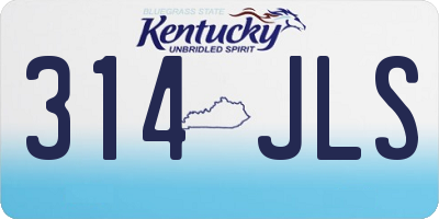 KY license plate 314JLS
