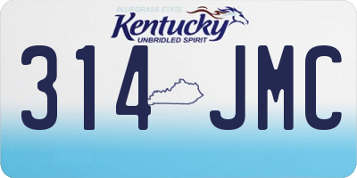 KY license plate 314JMC