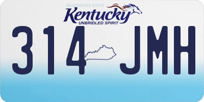 KY license plate 314JMH