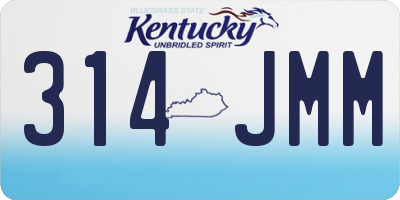 KY license plate 314JMM