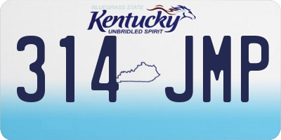KY license plate 314JMP