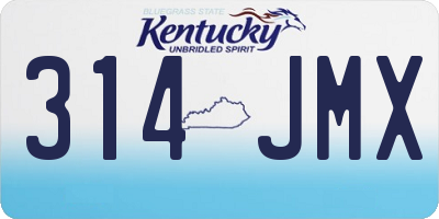 KY license plate 314JMX