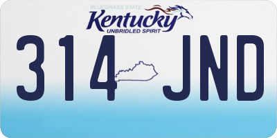 KY license plate 314JND