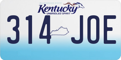 KY license plate 314JOE