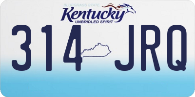 KY license plate 314JRQ