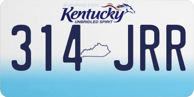 KY license plate 314JRR
