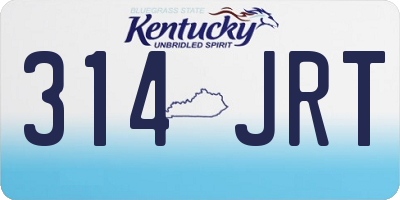 KY license plate 314JRT