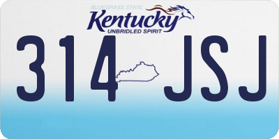 KY license plate 314JSJ