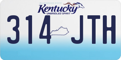 KY license plate 314JTH