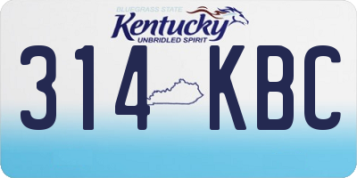 KY license plate 314KBC