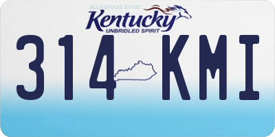 KY license plate 314KMI