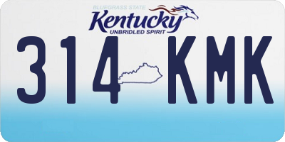 KY license plate 314KMK