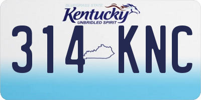 KY license plate 314KNC