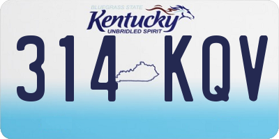 KY license plate 314KQV