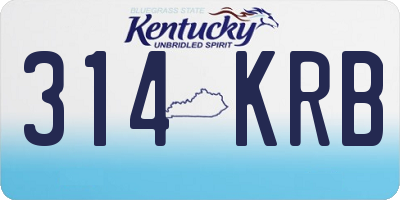 KY license plate 314KRB