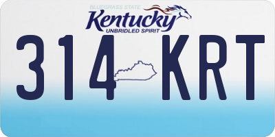 KY license plate 314KRT