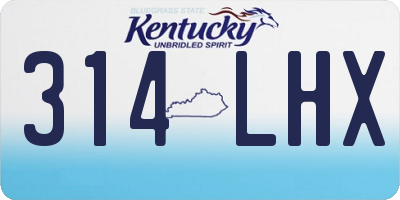 KY license plate 314LHX