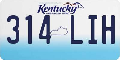 KY license plate 314LIH