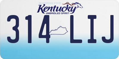 KY license plate 314LIJ