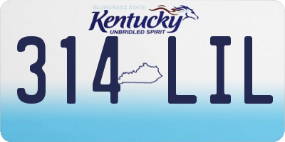 KY license plate 314LIL