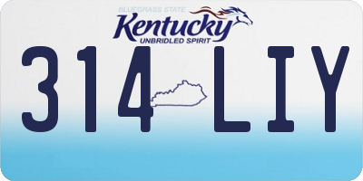 KY license plate 314LIY