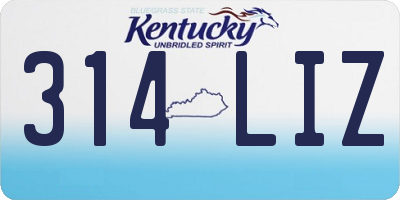 KY license plate 314LIZ