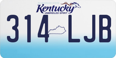 KY license plate 314LJB