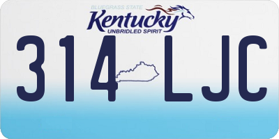 KY license plate 314LJC