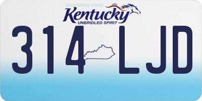 KY license plate 314LJD
